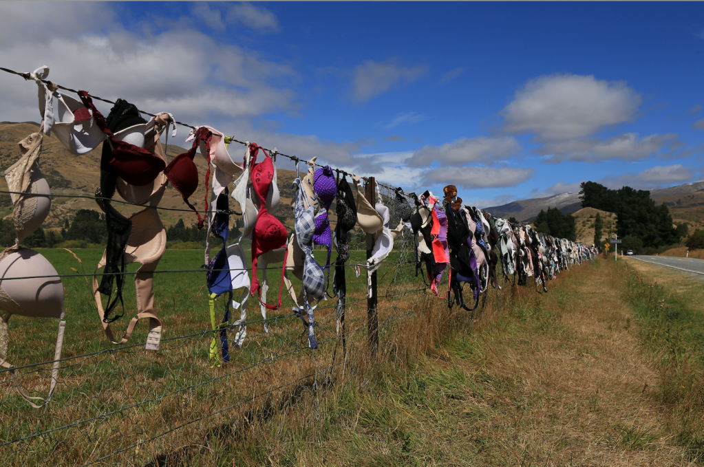 The mysterious appearance of bras on a fence